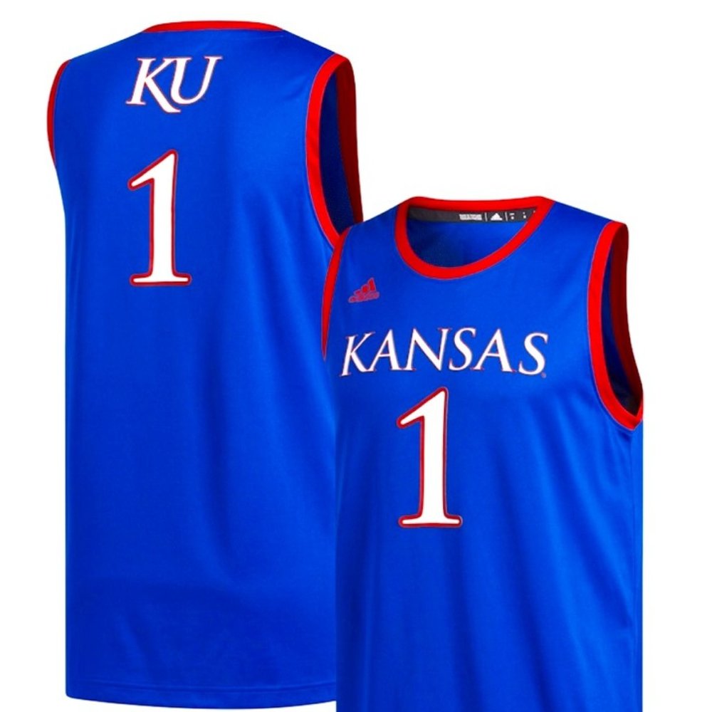 KANSAS JAYHAWKS BASKEBALL JERSEY  ADIDAS SWINGMAN-RETAIL-$80